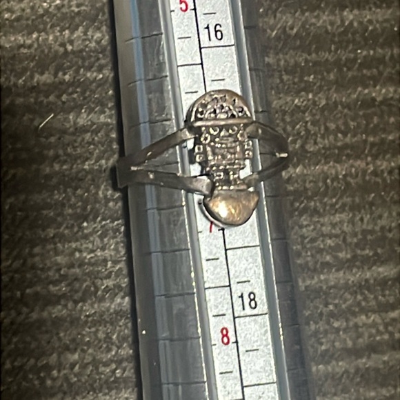 950 Sterling MEXICO INCAN TUMI AZTEC AZTECA RING Silver Fine Jewelry Size 7 VNTG - Picture 5 of 5